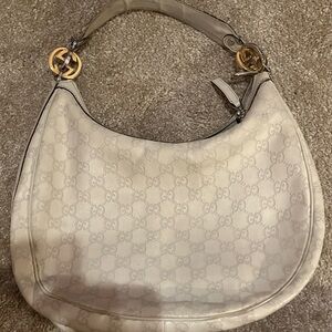 Gucci Beige Monogram Shoulder Bag